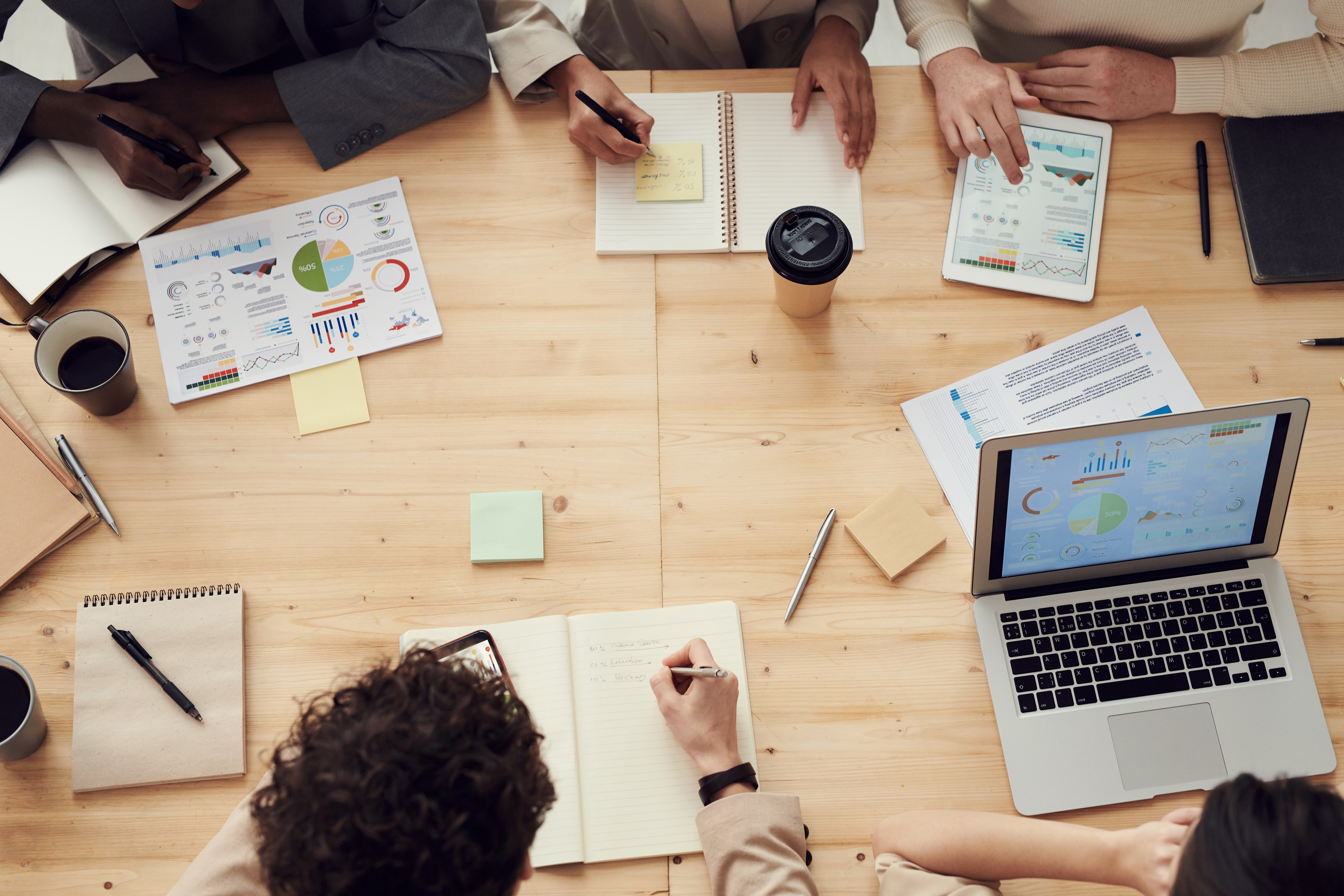 Colleagues working at a desk together