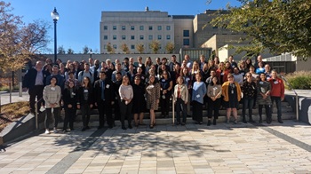 Participants of the first GREGoR Annual meeting gathered together outside